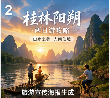 旅游宣传海报生成
