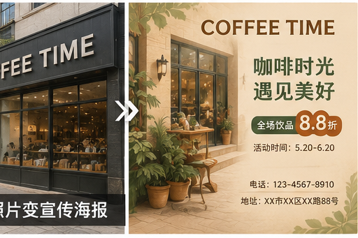 门店照片变宣传海报